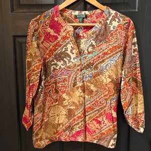 Ralph Lauren Multicolor Paisley Blouse